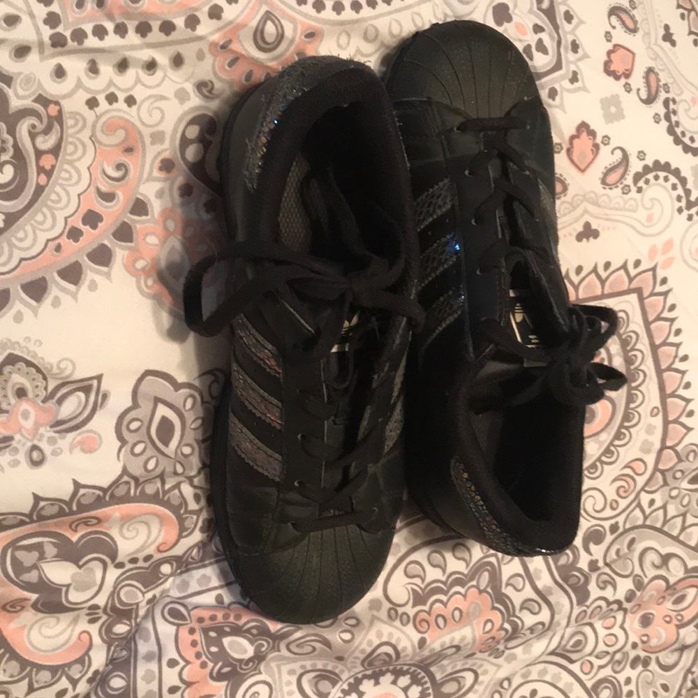 Adidas Superstar Sneakers kids black iridescent
